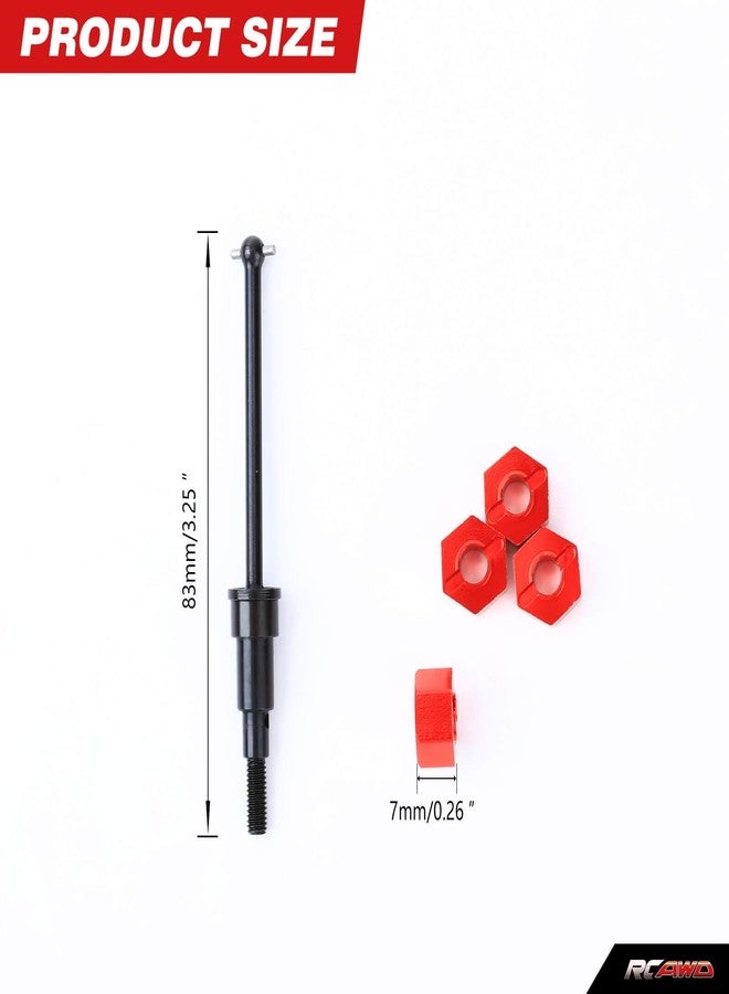 RCAWD Typhon Granite GROM 40CrMo Driveshafts & 7 mm Wheel Hex Set & Diff Outdrive Axles & M4 Wheel Nuts for ARRMA 1/18 1/14 RTR, 60% Upgrade #ARA311198 - Image 3